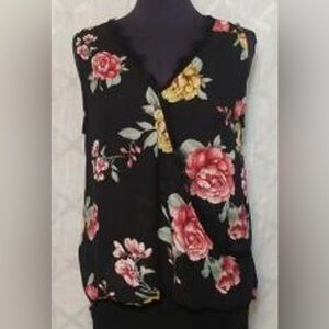 West Kei Black Floral Blouse